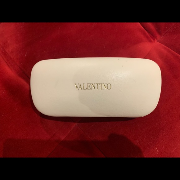 Valentino Cat-Eye Sunglasses Red Black Gold w Case main image 5
